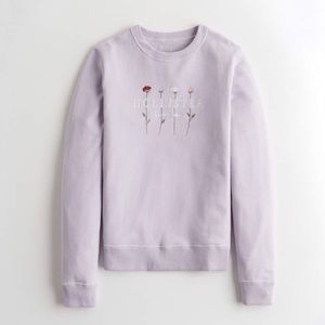 Hollister Embroidered Crewneck Sweatshirt